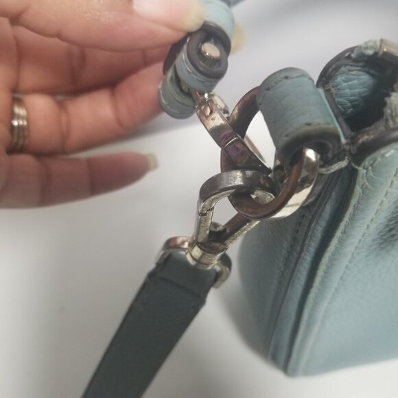 Kate Spade Agean Women's Small Crossbody Teal Pebble Leather Purse - Picture 9 of 13